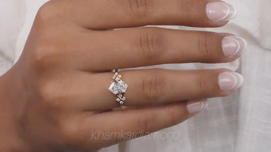 1CT Lab Grown Dutch Marquise Diamond Wedding Ring for Her